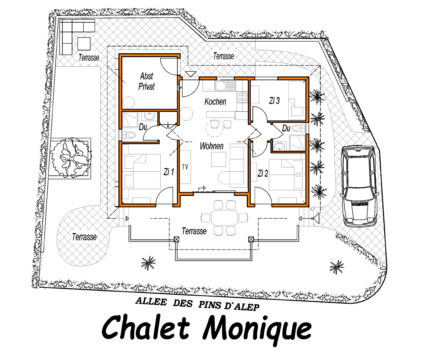 Grundriss Chalet Monique